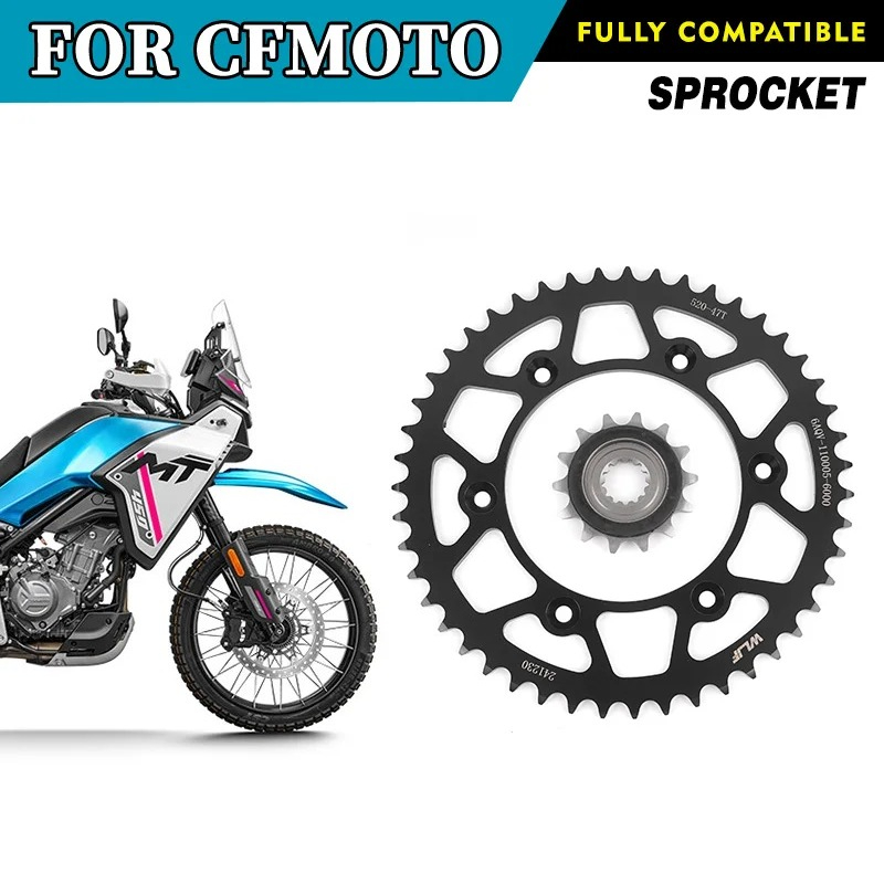 Motorcycle Parts Chain - Für CFMOTO 450MT 47-Zahn-Kettenritzel Großes &