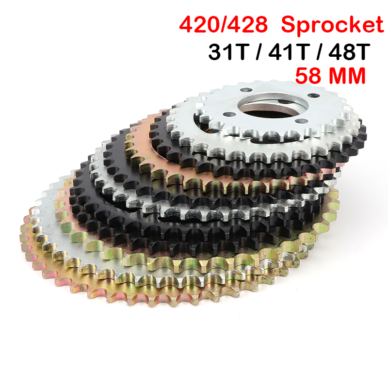 530 Chain - Motorrad 420/428 Kette 37T/41T/48T zähne 58mm