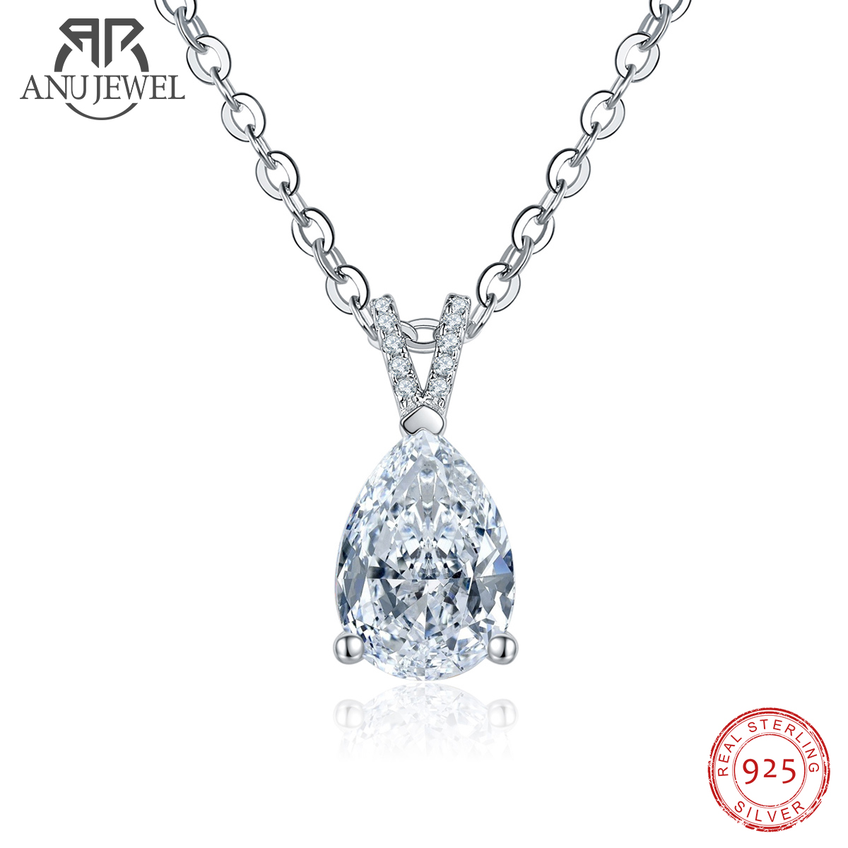 AnuJewel 2,5 ct D Farbe Birne  – Ansi Chain Bewertung und Preis